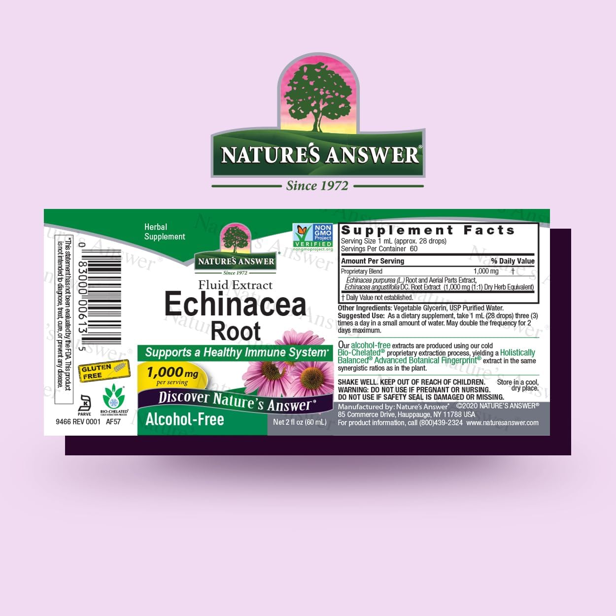 Organic Echinacea Extract for Immune Support | Vegan, Gluten-Free, Non-GMO | 2oz Bottle