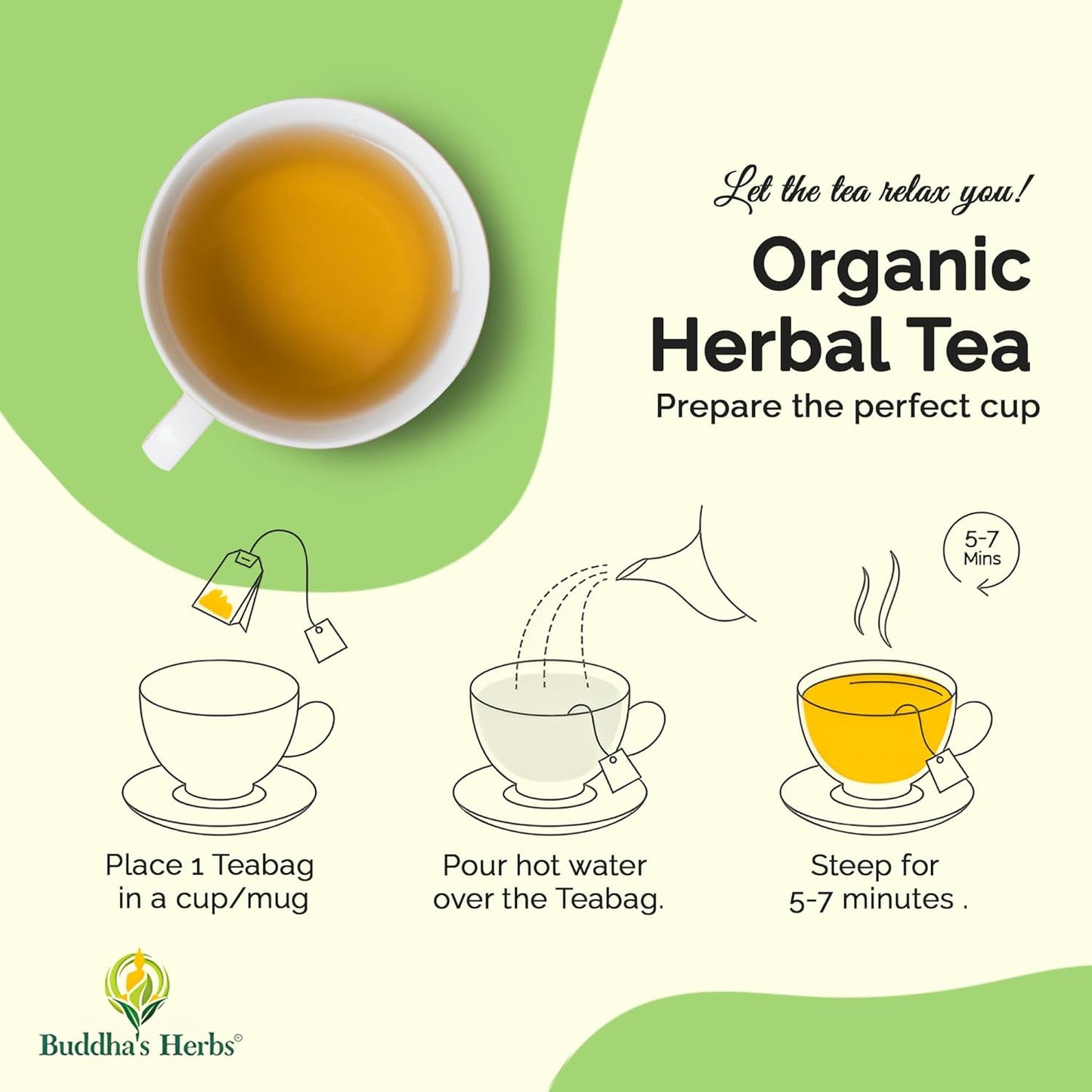 Organic Echinacea Herbal Tea Supplement with Zinc, Turmeric, Ginger & Lemongrass for Immune Support - 2 Pack, 44 Tea Bags