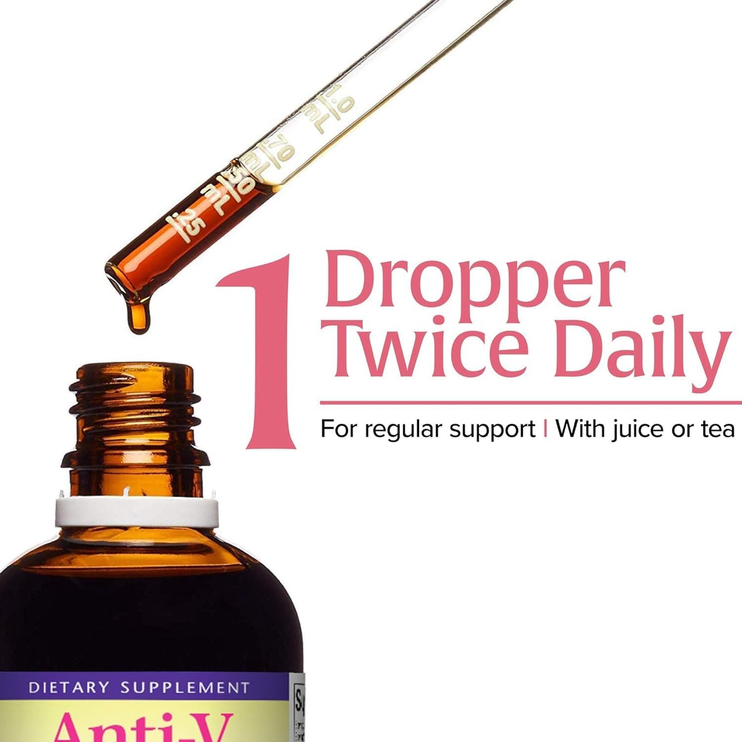 Organic Echinacea Supplement for Immune Support - Natural Factors Anti-V Liquid Formula, Non-GMO, 3.4 oz