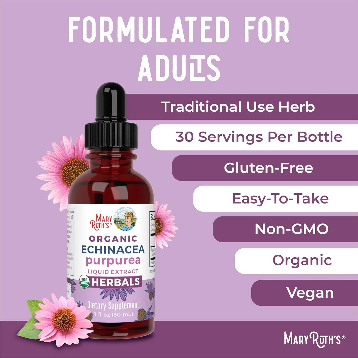 Organic Echinacea Throat Spray & Drops for Immune Support | USDA Certified, Clean Label Project Verified | Vegan & Non-GMO | Vitamins for Throat Relief & Health
