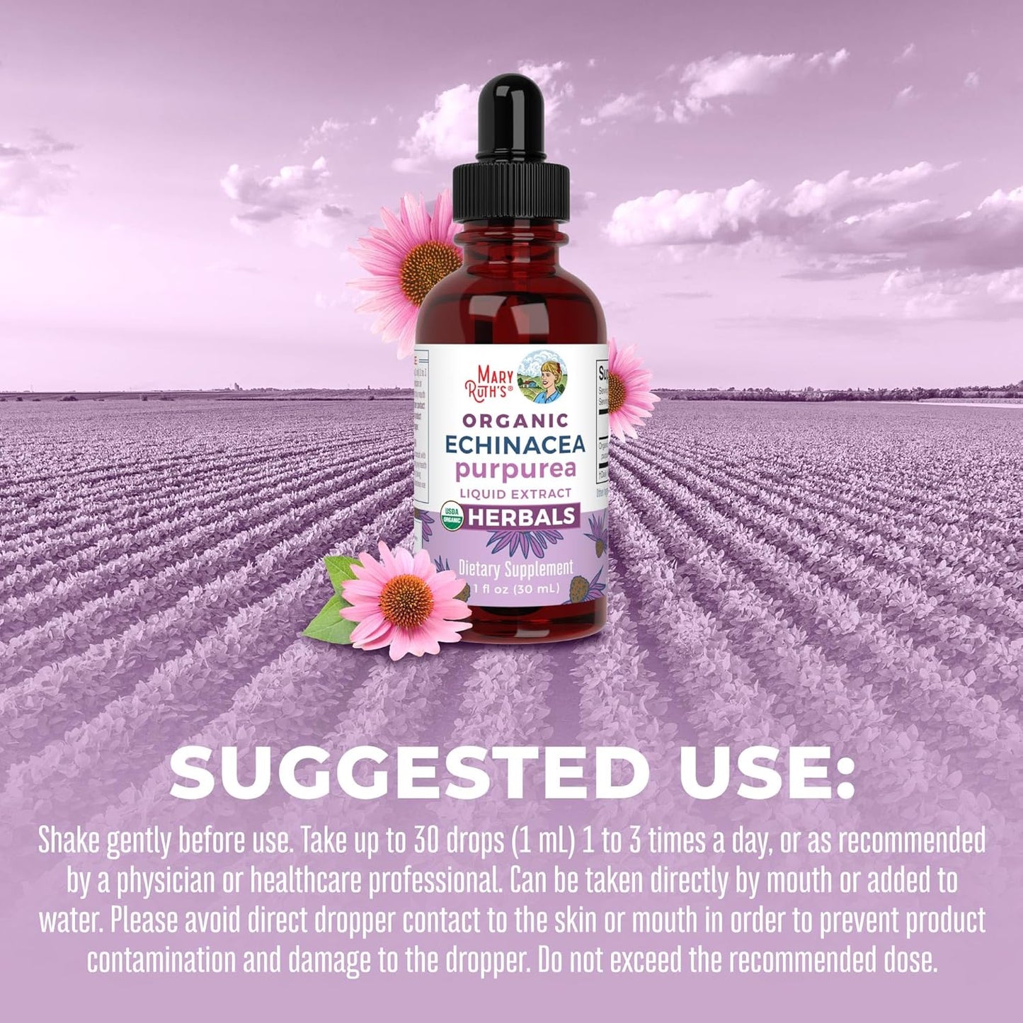 Organic Echinacea Throat Spray & Drops for Immune Support | USDA Certified, Clean Label Project Verified | Vegan & Non-GMO | Vitamins for Throat Relief & Health