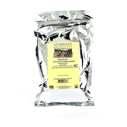 Organic Egyptian Alfalfa Leaf Powder - 1 lb Bulk Bag from Starwest Botanicals