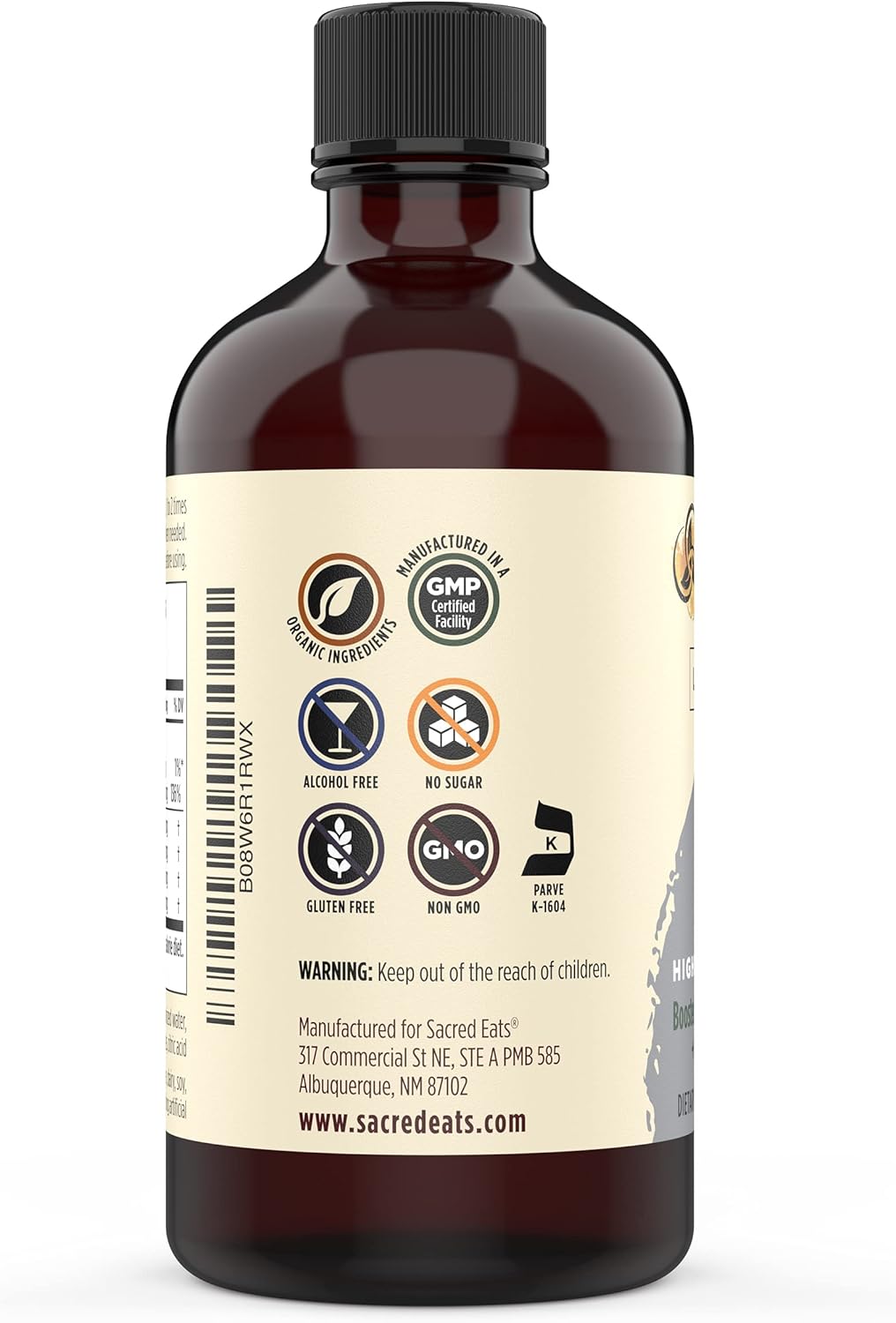 Organic Elderberry & Echinacea Liquid Zinc Supplement | Immune Support for Adults & Kids | High Quercetin Content | Alcohol & Gluten Free | Non GMO | Great Tasting | 4 oz