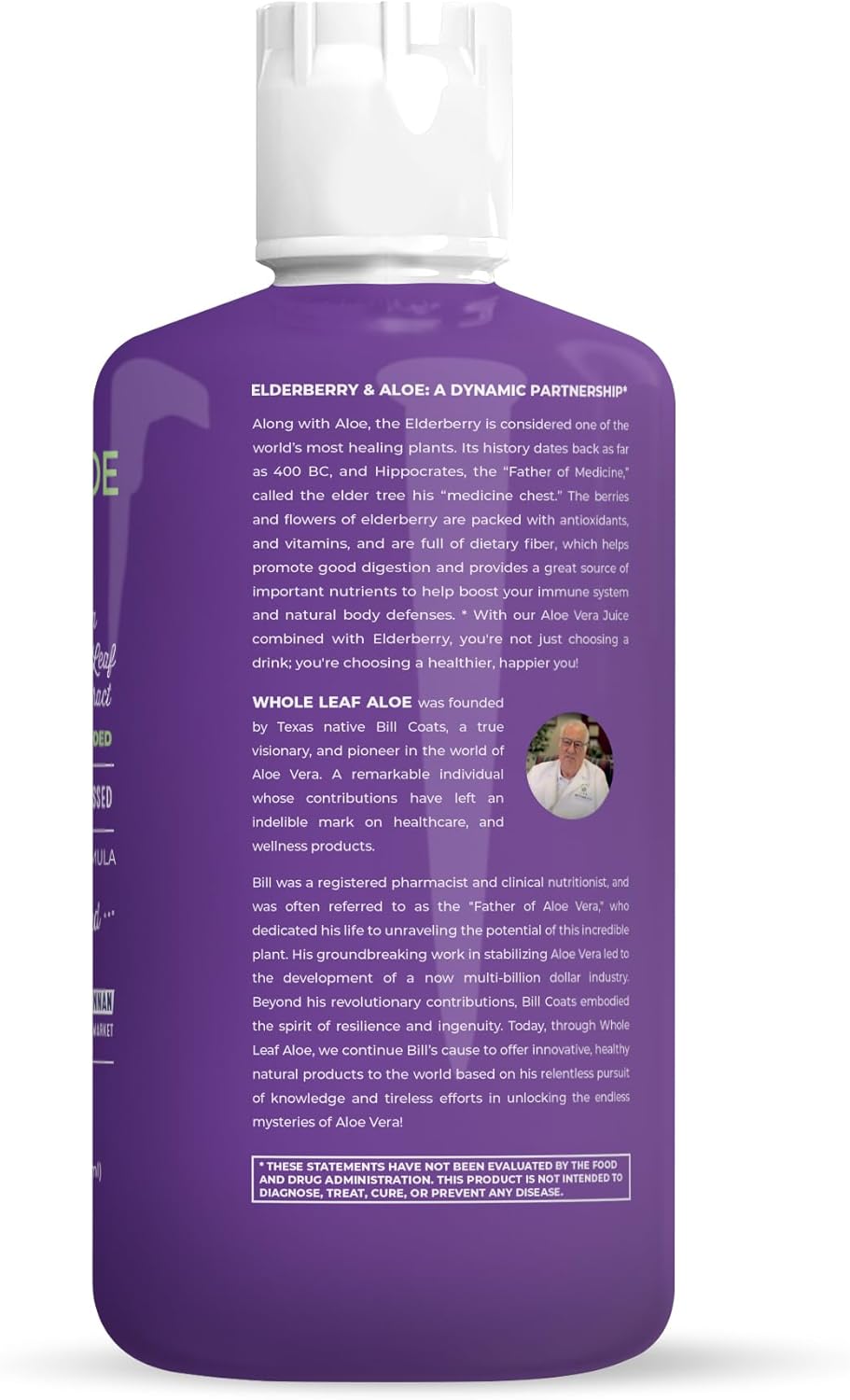 Organic Elderberry Extract Aloe Vera Juice - Patented Formula, High Acemannan, No Added Water - BoostGo Australia