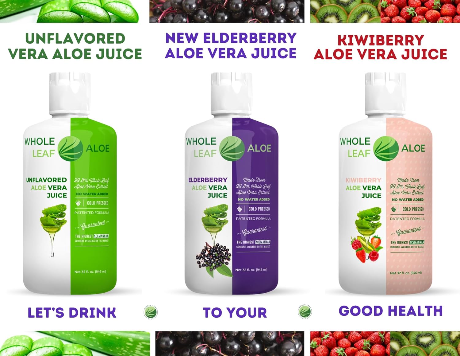 Organic Elderberry Extract Aloe Vera Juice - Patented Formula, High Acemannan, No Added Water - BoostGo Australia