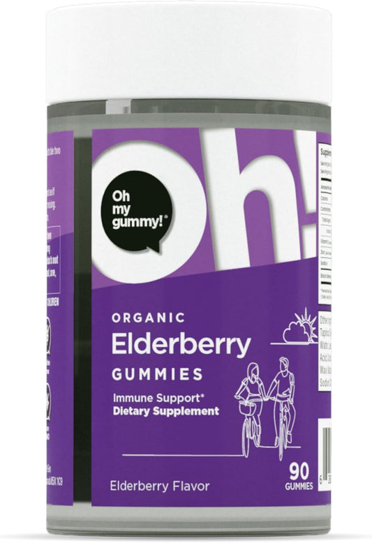 Organic Elderberry Gummies - Immune System Support for Kids and Adults - 90 Gummies Supplement for Immunity Boost