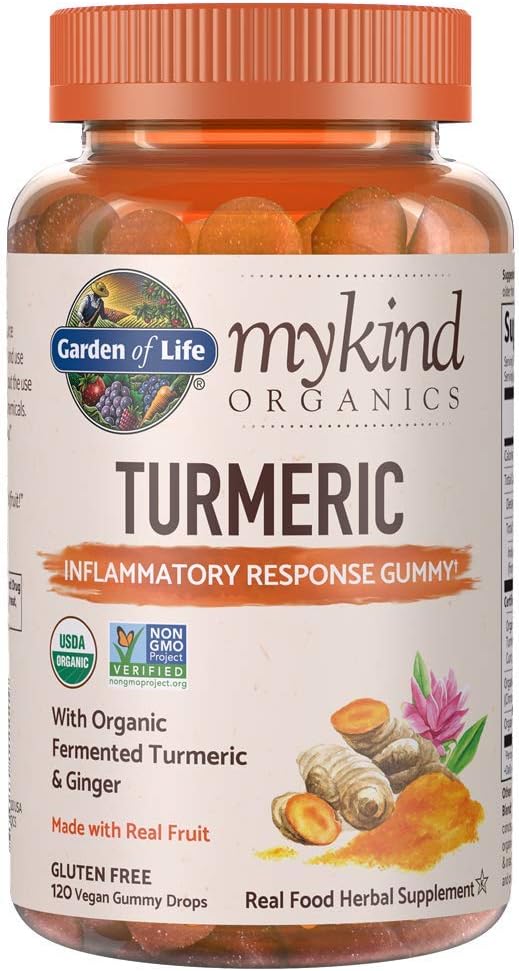 Organic Elderberry Gummies with Turmeric for Immune Support - 120 Real Fruit Gummies for Kids and Adults