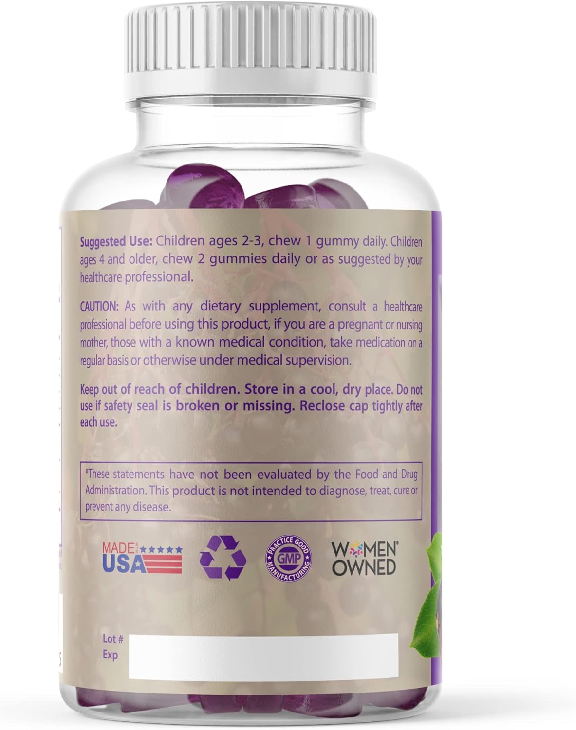 Organic Elderberry Gummies with Vitamin C & Zinc - Immune Support for Adults and Kids - 60 ct - BoostGo Australia