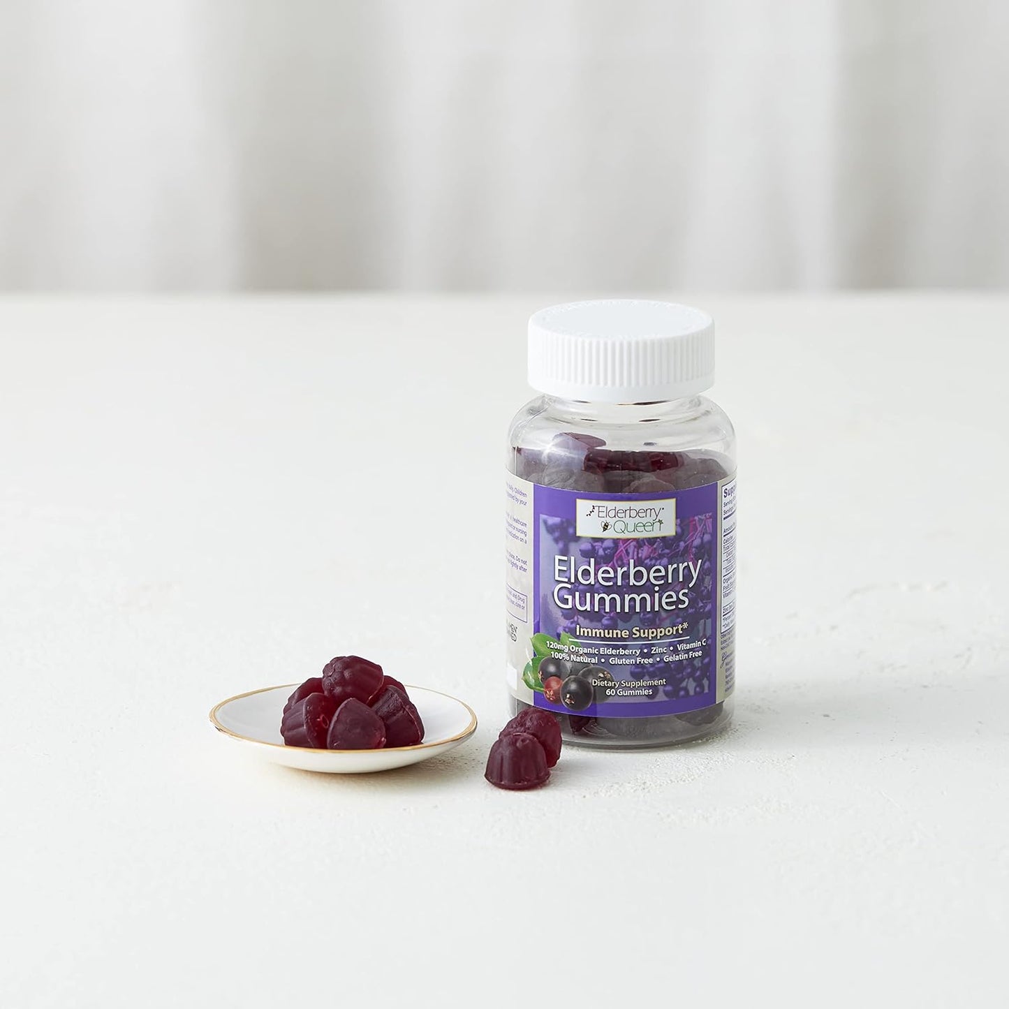 Organic Elderberry Gummies with Vitamin C & Zinc - Immune Support for Adults and Kids - 60 ct - BoostGo Australia