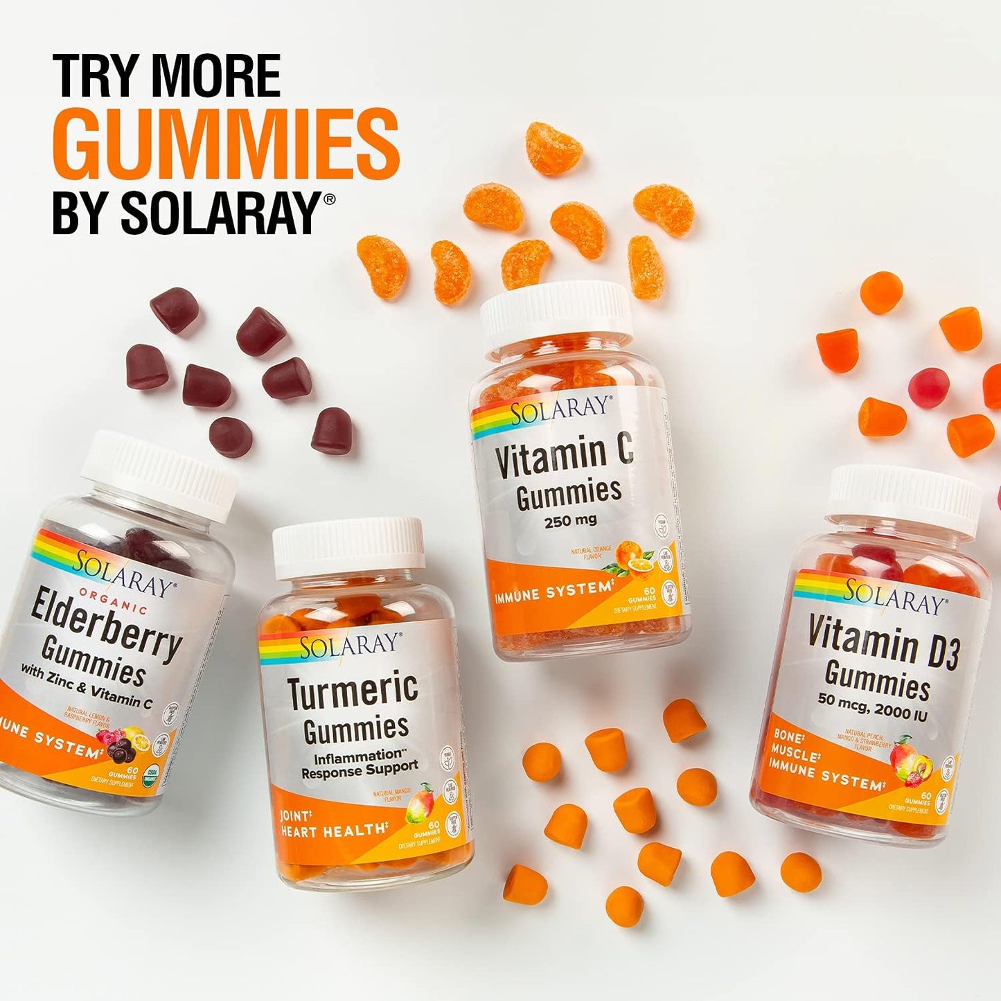 Organic Elderberry Gummies with Zinc & Vitamin C for Immune Support - 60 Ct, Gluten Free, 30 Servings