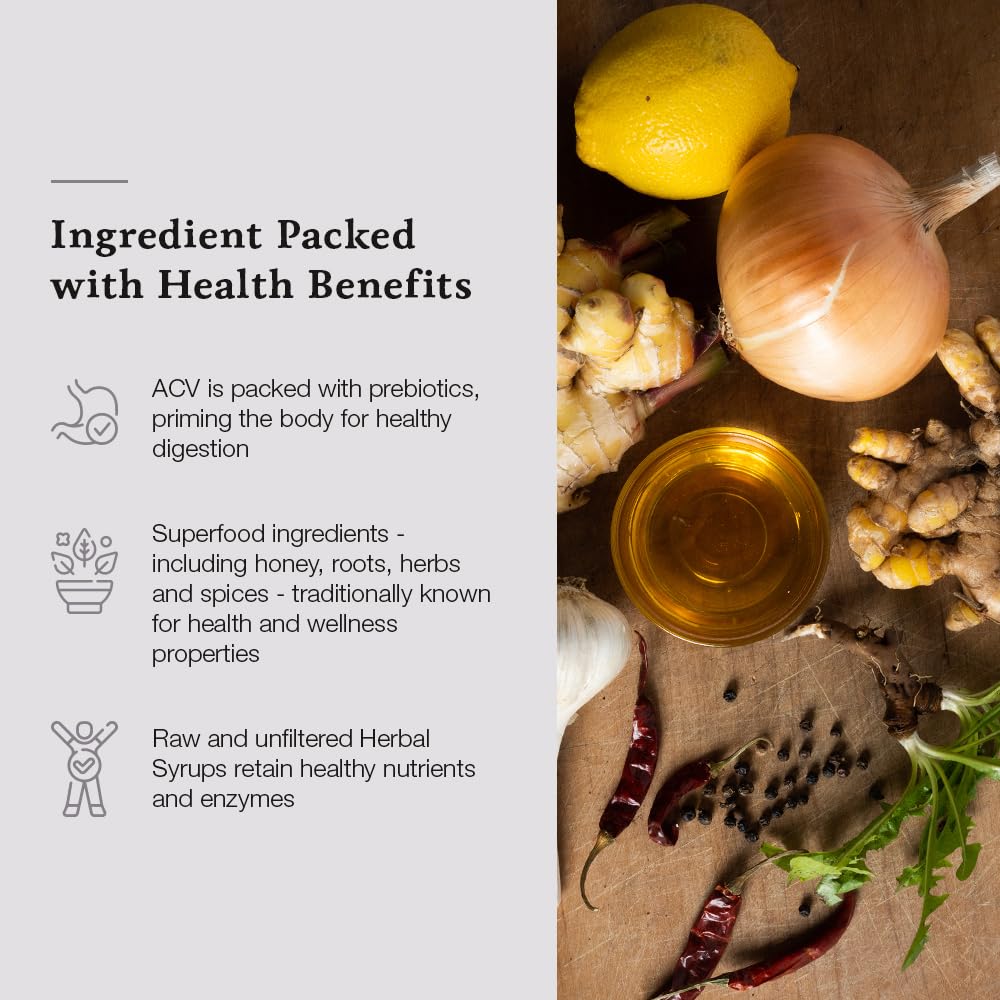 Organic Elderberry Herbal Syrup with Apple Cider Vinegar & Raw Honey - 8 fl oz | Natural Wellness Tonic by Hany's Harvest | Handcrafted & Non-GMO