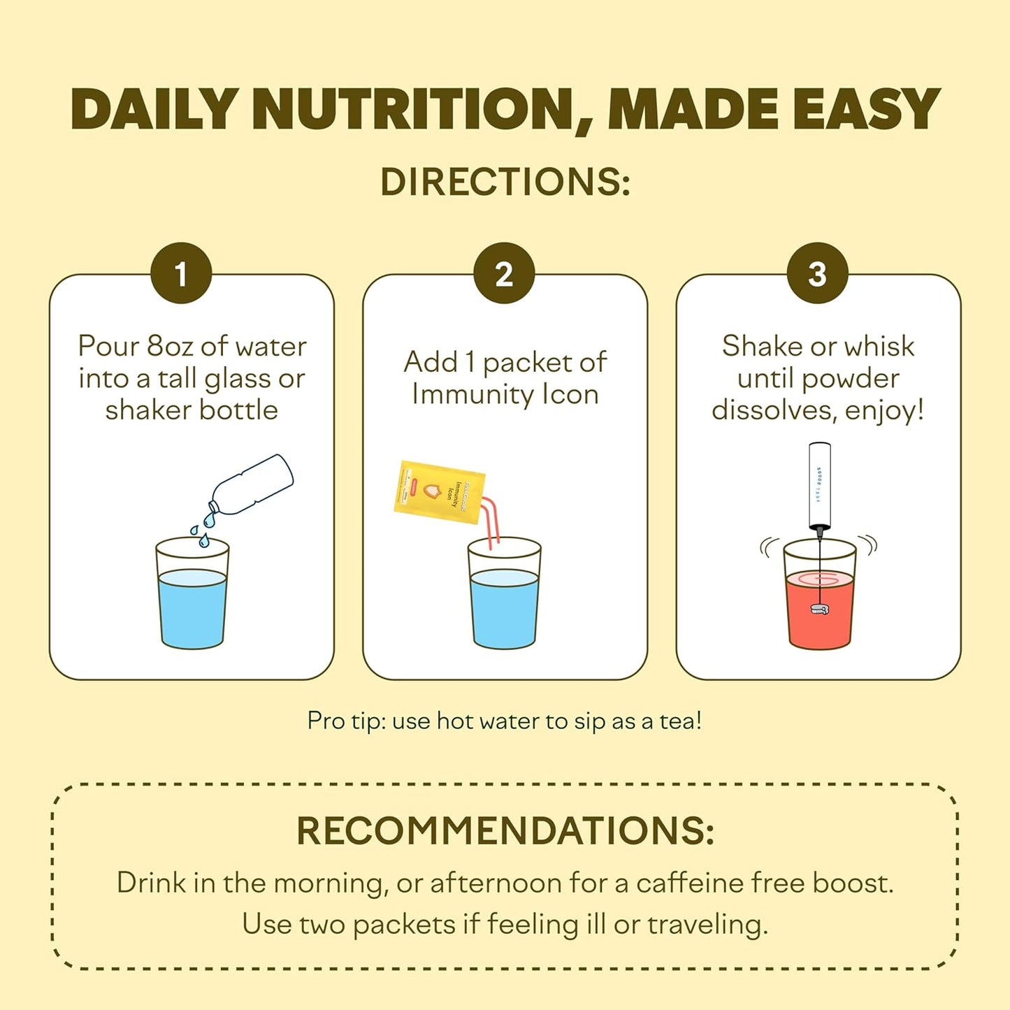 Organic Elderberry Immunity Drink Mix Powder with Vitamin C, A, B, D, E, Zinc, Ashwagandha, Zero Sugar, Vegan, Non GMO, Caffeine & Gluten Free - Peach Lemonade, 15 Pack