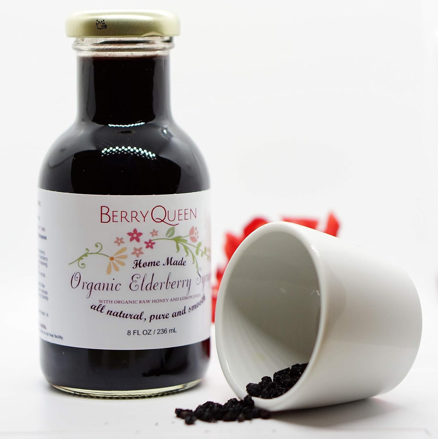 Organic Elderberry Syrup for Immunity Boost - Pure Natural Herbal Supplement - Loved by Kids and Adults - 8 oz