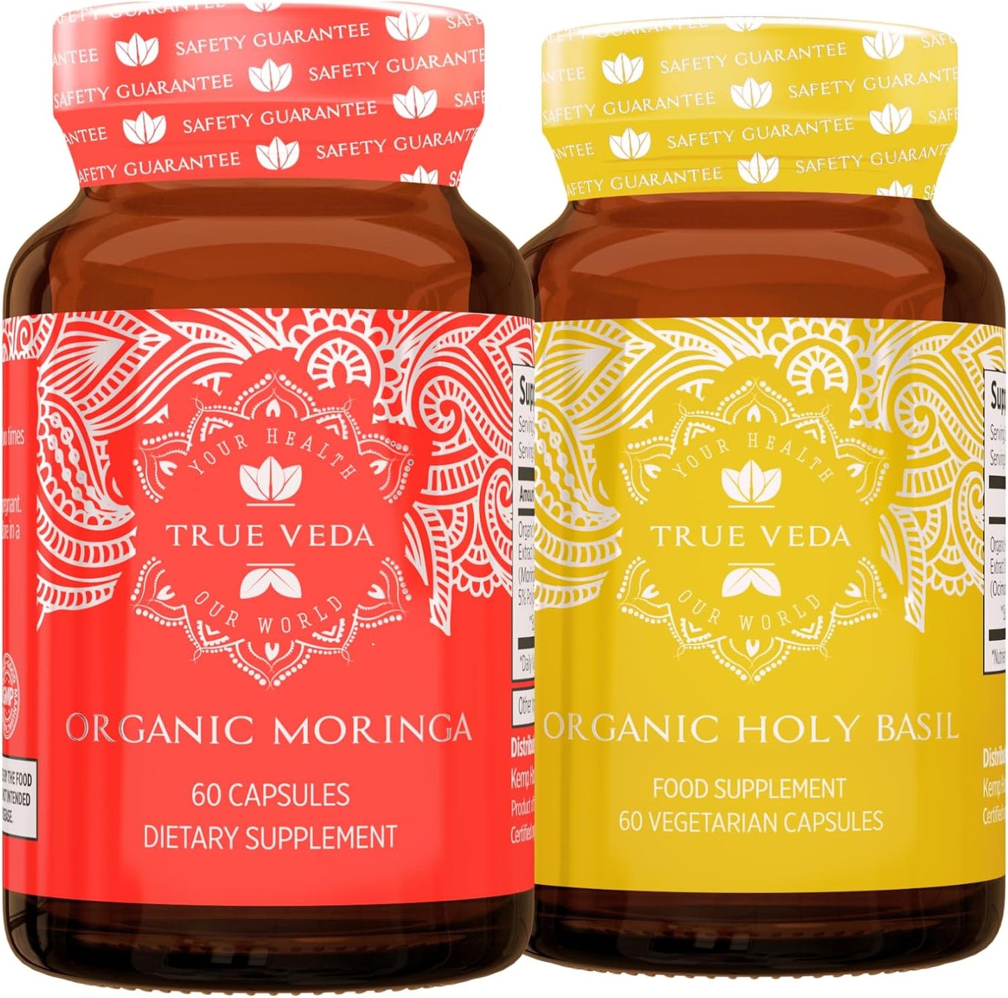 Organic Energize Bundle: Moringa & Holy Basil Capsules - USDA Certified | Multi-Award-Winning Formula