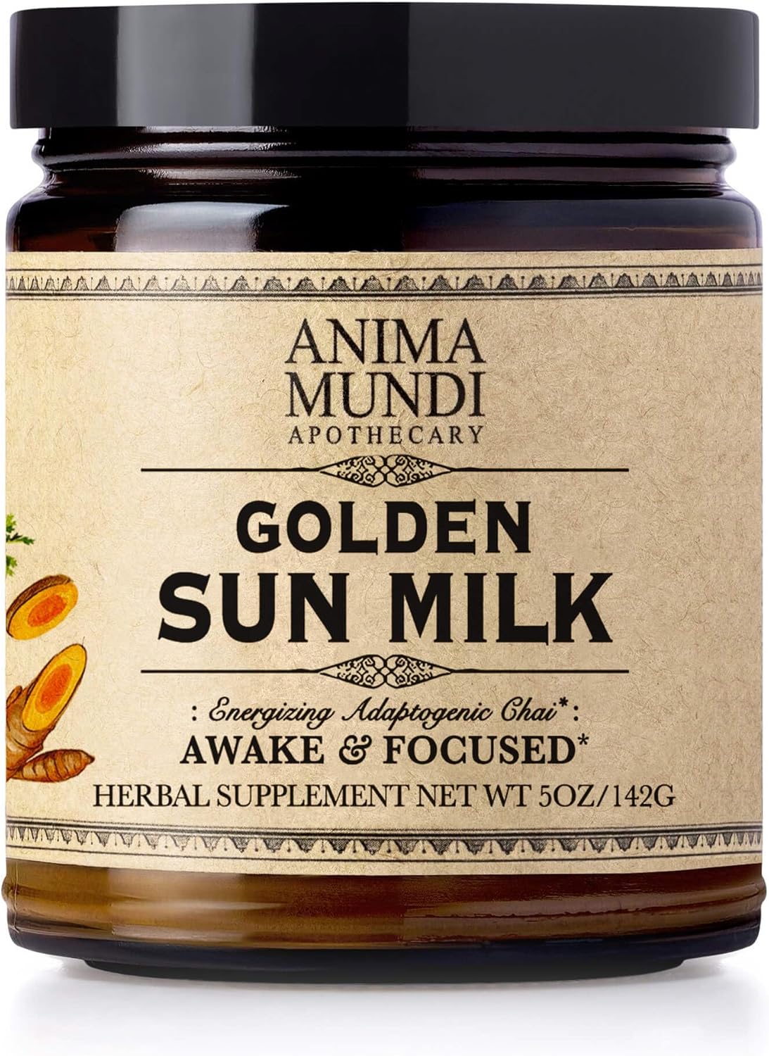 Organic Energizing Plant-Based Powder with Turmeric, Cordyceps, Mucuna & Vanilla - 5oz