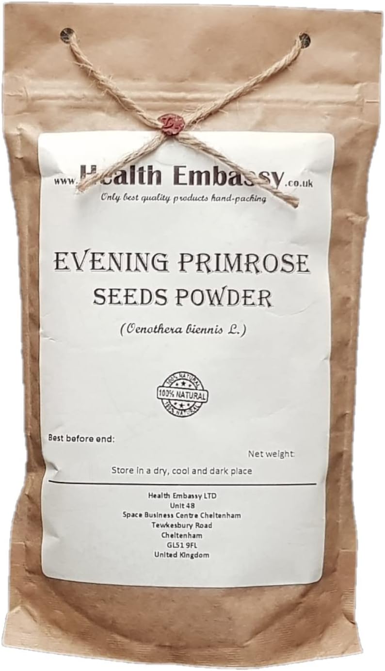 Organic Evening Primrose Seeds Powder | Oenothera biennis L | 50g Pack | Health Embassy