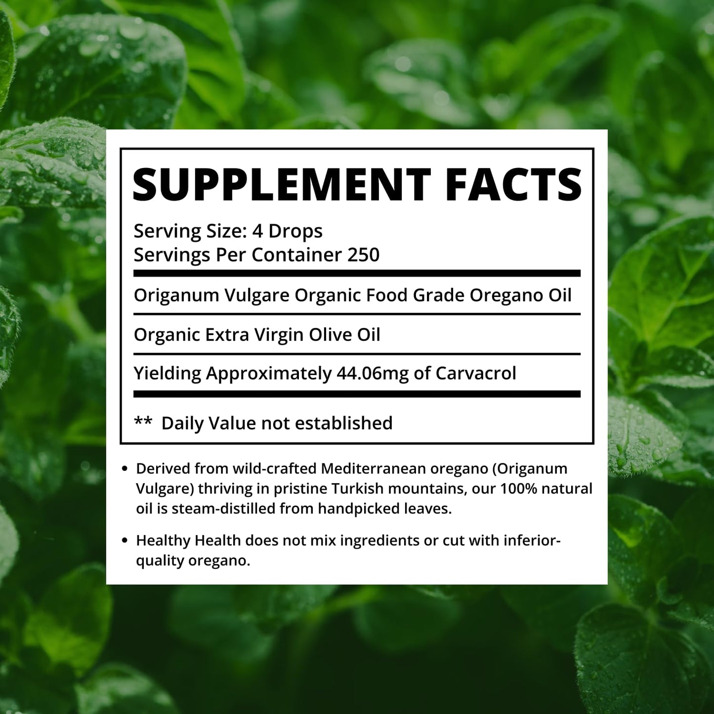 Organic Extra Strength Oregano Oil Liquid - Immune Support, Vegan, Non GMO - 83% Carvacrol - ECO Certified - 1 fl. OZ