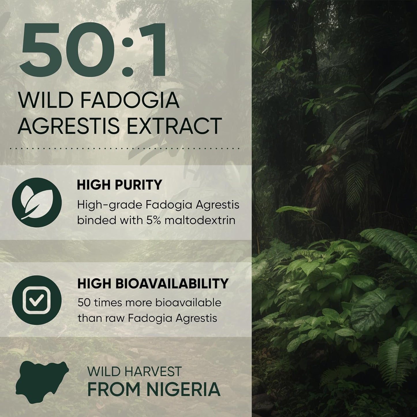 Organic Fadogia Agrestis & Wild Cranberry Duo for Men's Wellness - Nigerian Extract and USDA Certified Superfood for Drive & Passion, 5oz Each