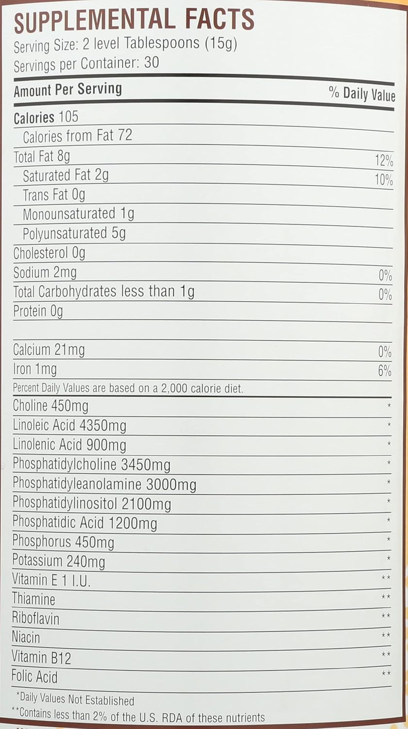 Organic Fearn Lecithin Granules - 16 Ounce - Non-GMO - Pure Soy Lecithin - Pack of 1