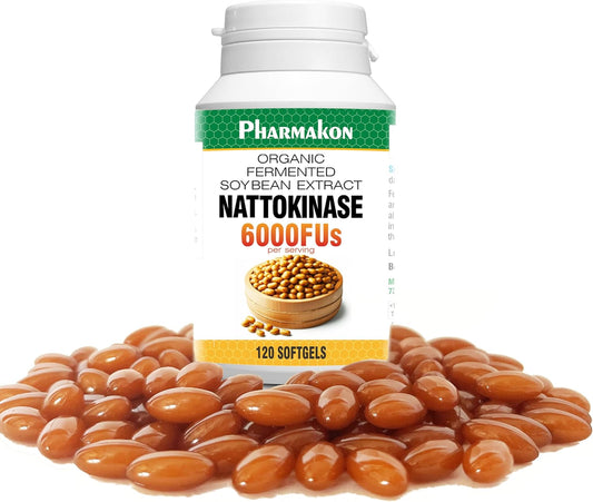 Organic Fermented Soybean Extract with 6000 FUs of Natural Nattokinase - PHARMAKON