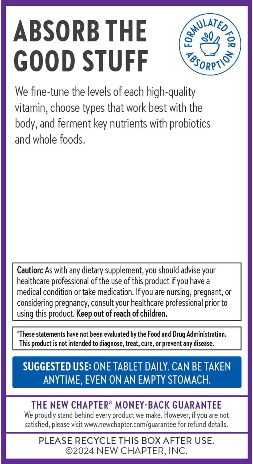 Organic Fermented Vitamin B Complex with B12, B6, and Biotin - 60 ct Bottle