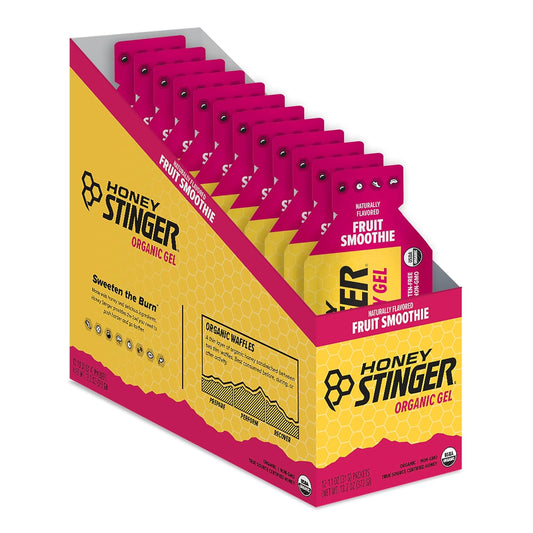 Organic Fruit Smoothie Energy Gel | Gluten and Caffeine Free | Sports Nutrition for Exercise, Running, and Performance | 12 Pack, 13.2 oz - BoostGo Australia