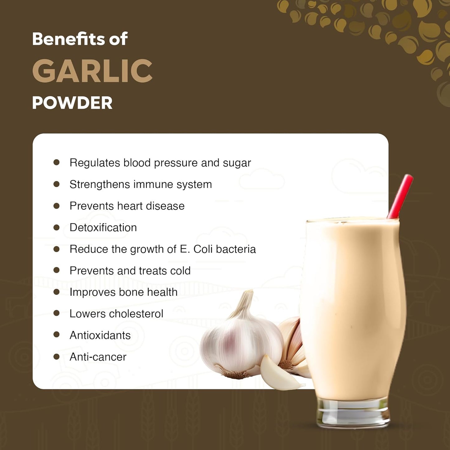 Organic Garlic Powder Supplement for Heart Health, Immunity Boost, Rich in Allicin & Antioxidants, 100% Pure & Natural, Non-GMO, Vegan-Friendly