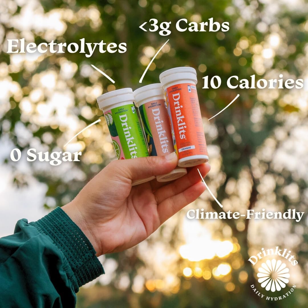Organic Ginger-Lime Hydration Tablets Bundle (2 Tubes) | Sugar-Free, Electrolytes, 20 Servings | 10 Tablets Per Tube