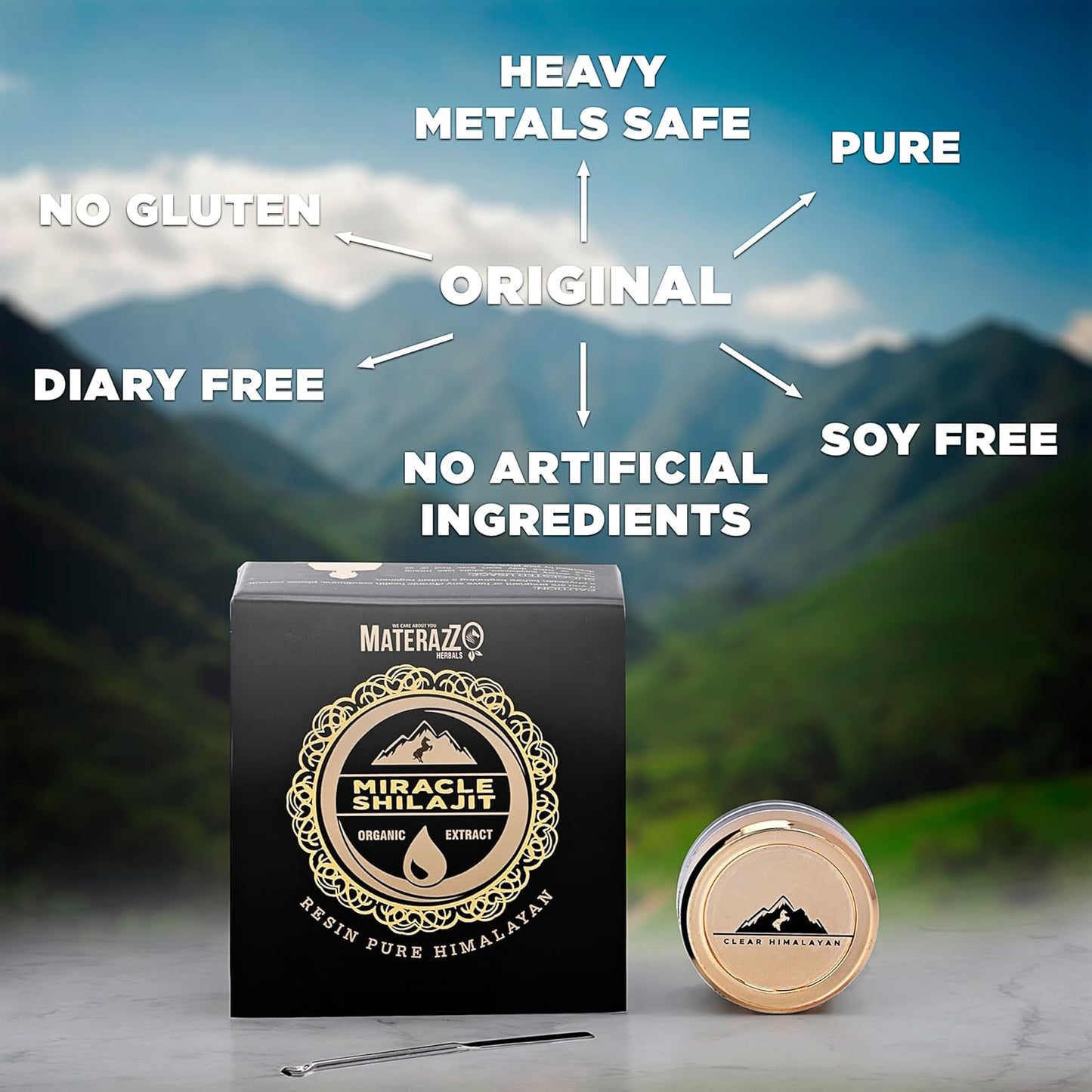 Organic Gold Grade Himalayan Shilajit Resin Supplement - 85+ Trace Minerals, Fulvic Acid - Supports Vitality & Wellness - 15g - Men & Women.