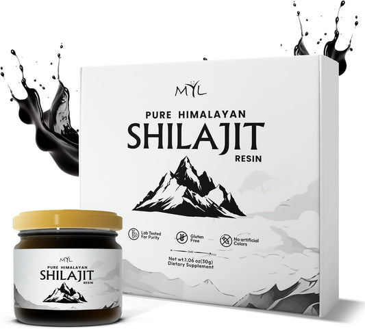 Organic Gold Grade Shilajit Resin for Energy & Vitality - 85+ Minerals, Fulvic Acid - 75 Servings