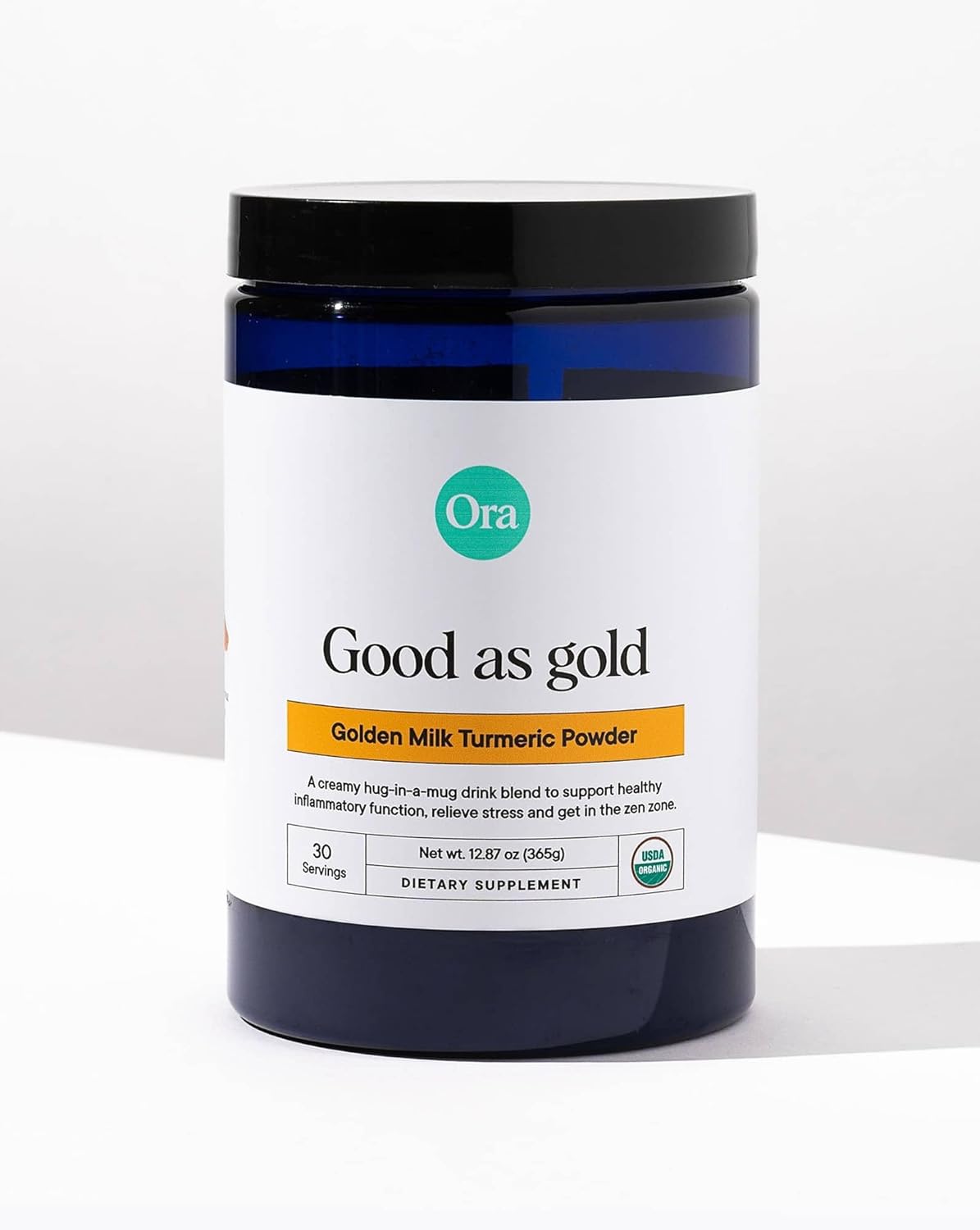 Organic Golden Milk Powder with Ayurvedic Turmeric and Adaptogens - Maple & Vanilla Flavor | Vegan, Non-GMO, Gluten-Free - 30 Servings