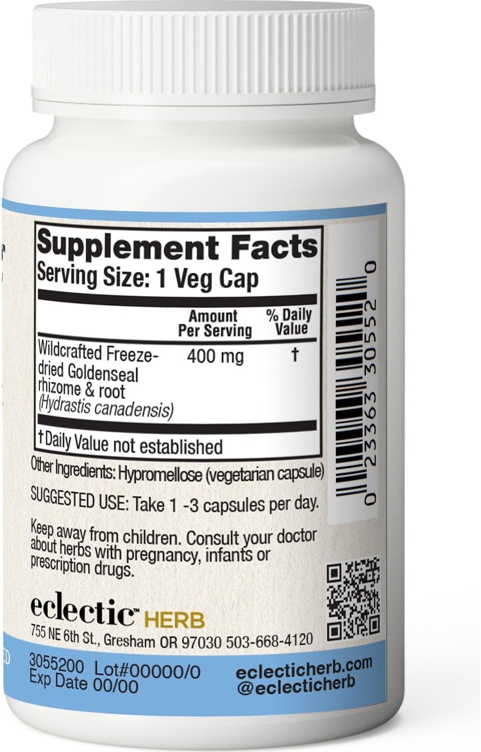 Organic Goldenseal Capsules - Immune Support, Sinus Health, Mucous Membrane Support - 50 CT (400mg)