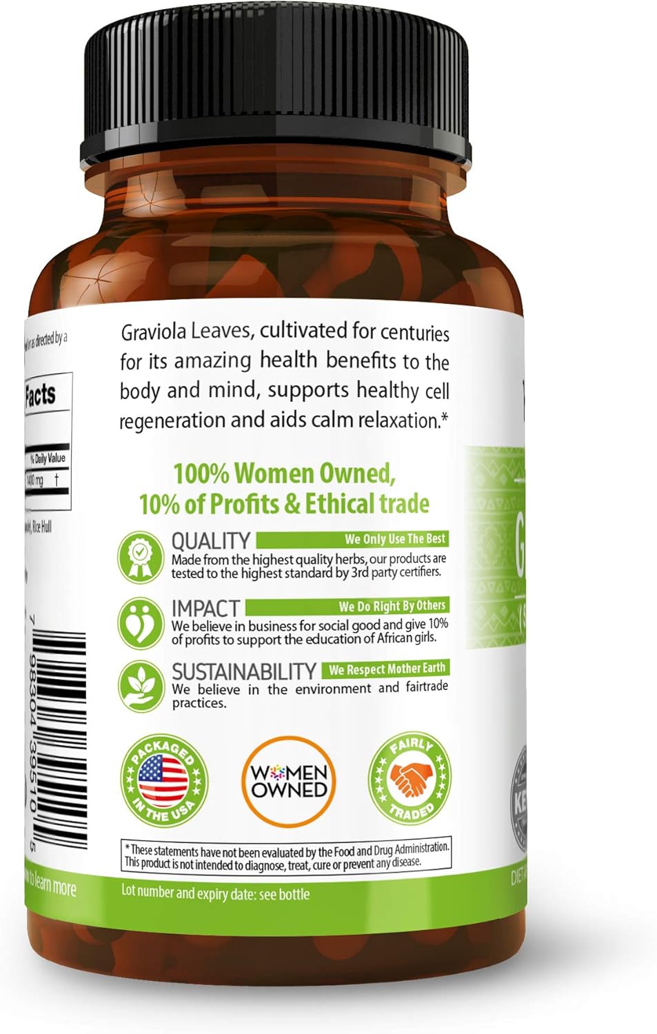 Organic Graviola Soursop Capsules 60ct - 4X Extract, Non-GMO Supplement for Cell Growth and Digestive Support - 700mg Per Serving - BoostGo Australia