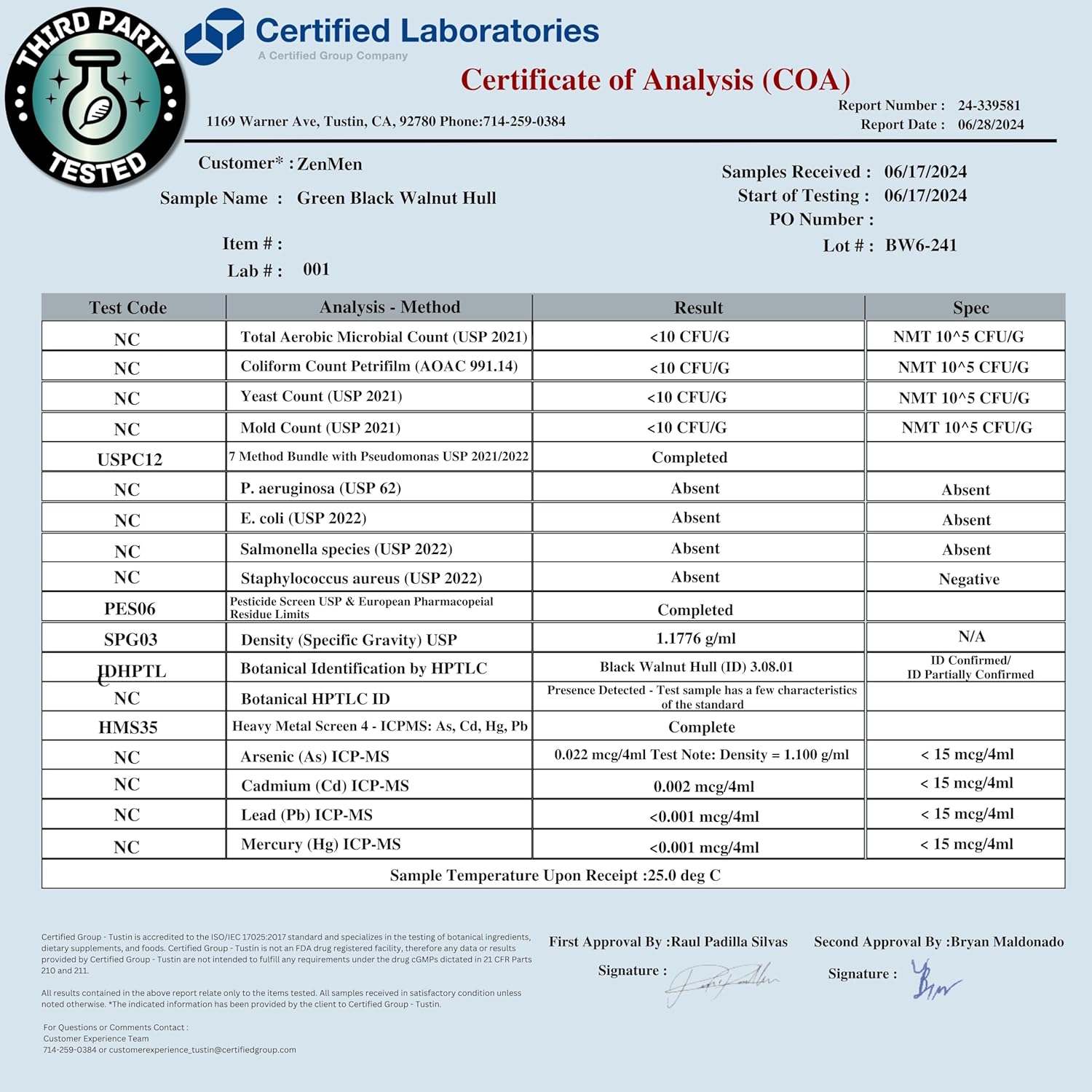 Organic Green Black Walnut Hull Tincture - Immune Support & Antioxidants - 2.32 oz - Vegan - Made in USA