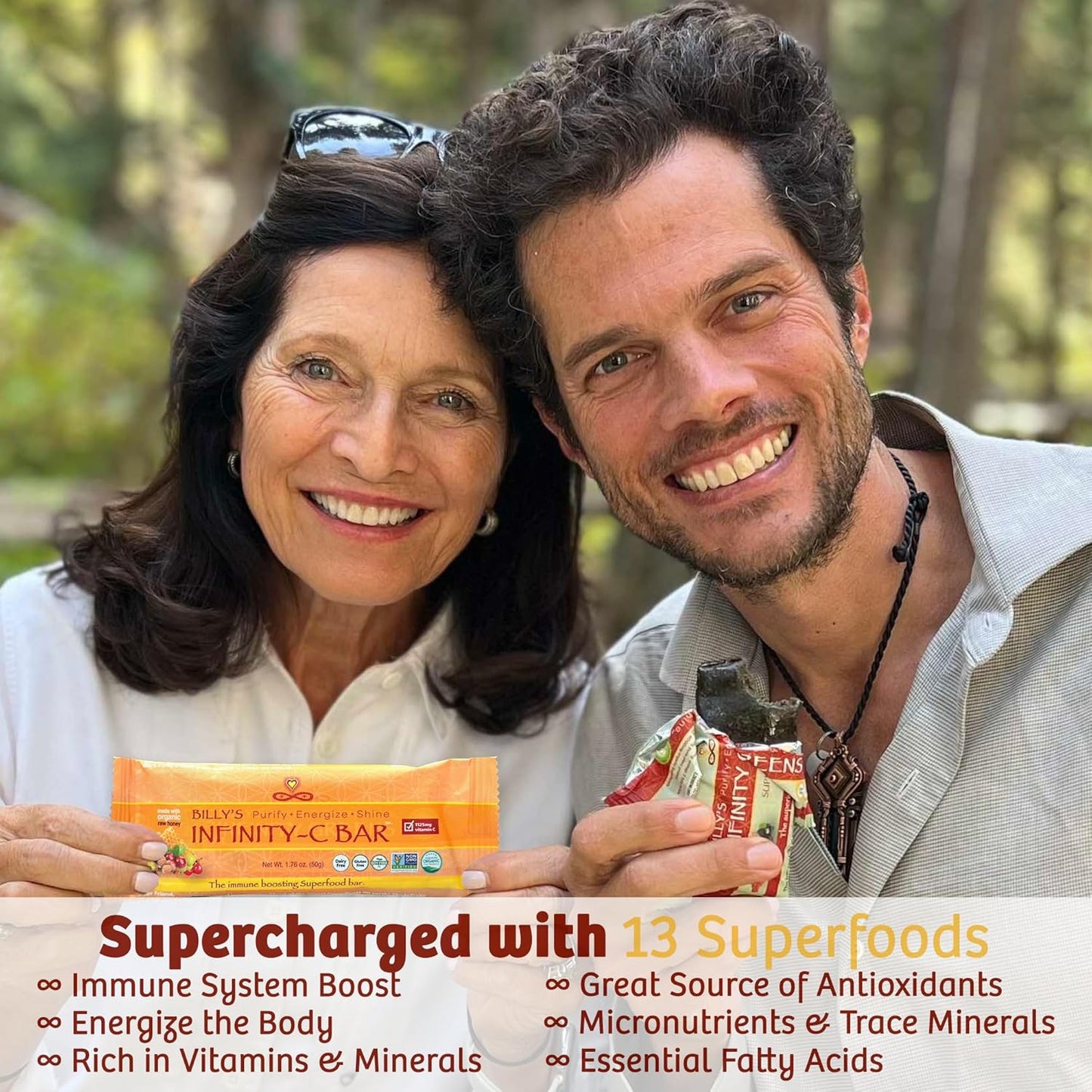 Organic Green Superfood Bars & Vitamin C Snack Bars Bundle, 24 Pack