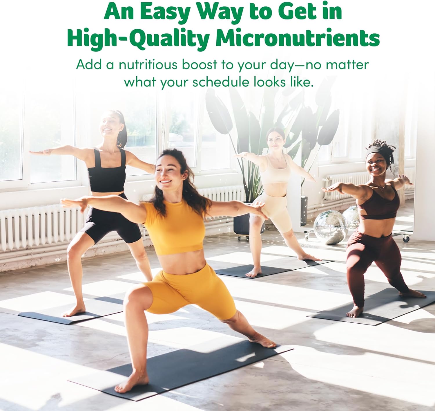 Organic Greens Powder Superfood Smoothie Mix - Unflavored (30 Servings) - Probiotics, Spirulina & Chlorella for Gut Health - Vegan & Gluten-Free