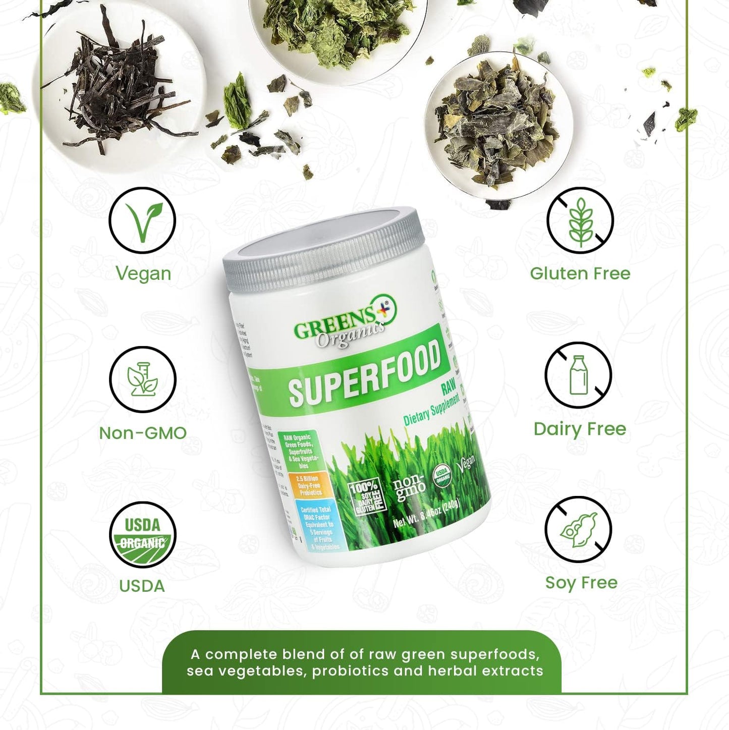 Organic Greens+ Raw Superfood Bundle with Advanced Multi Vanilla Chai - 2 Pack