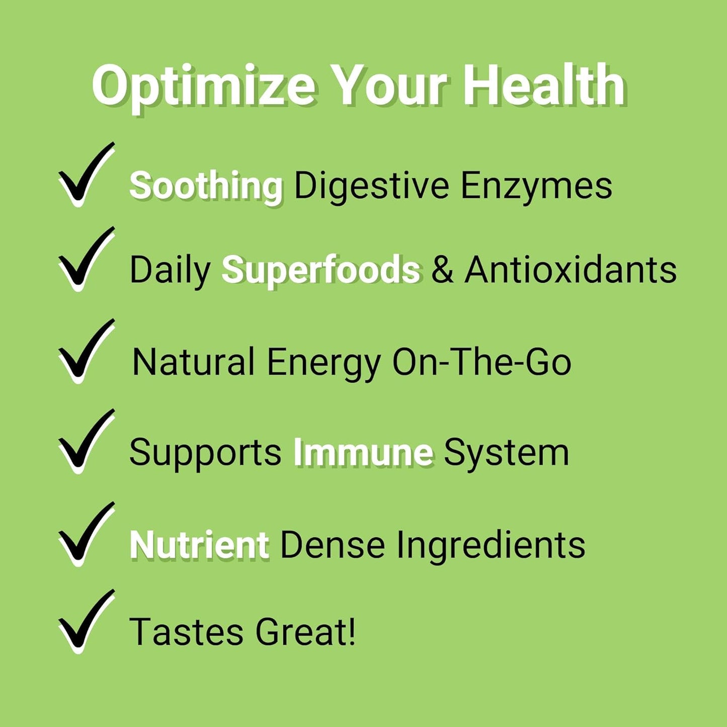 Organic Greens Superfood Powder for Women & Men | Cold-Pressed Vegan Green Powder | Daily Green Superfood (30 Servings)