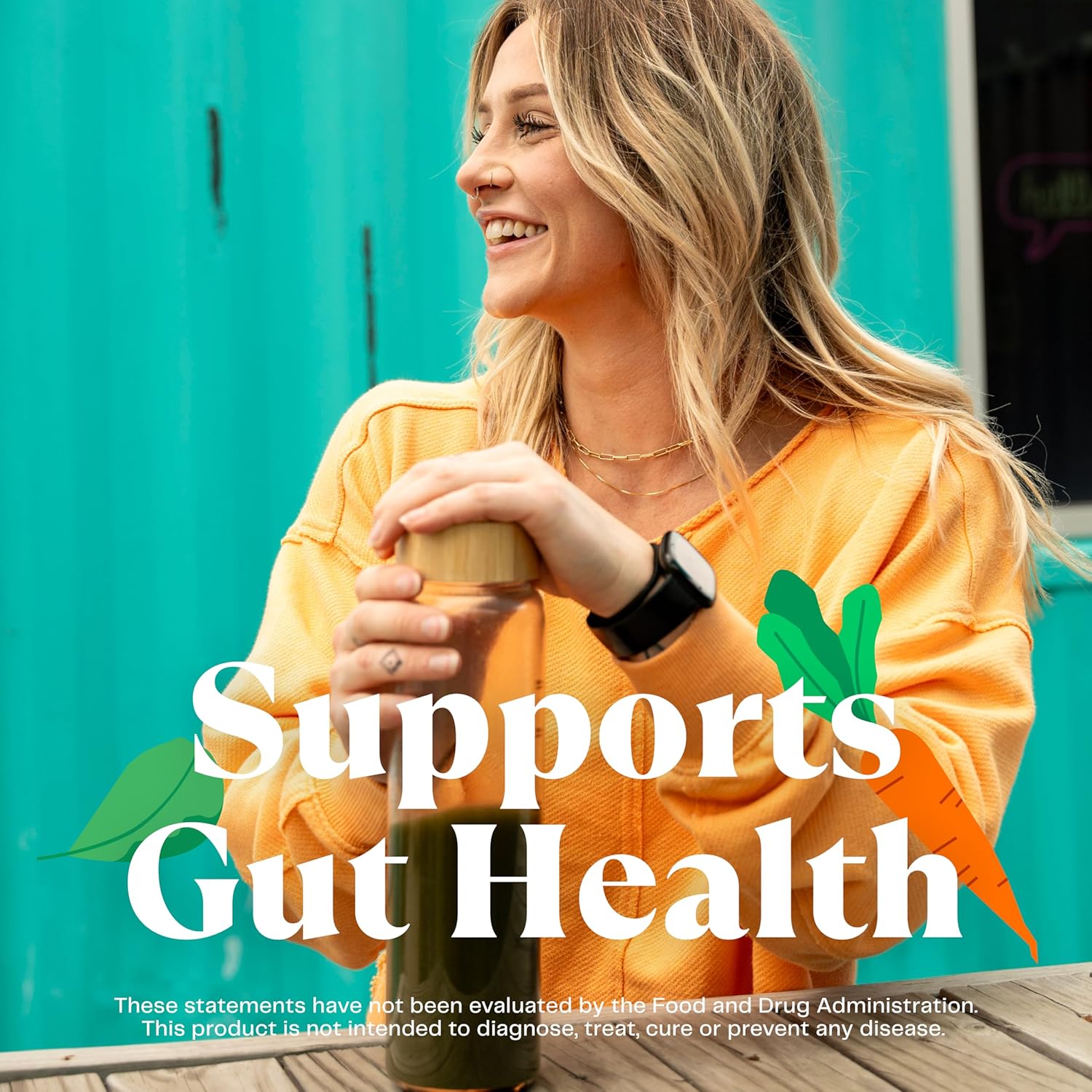 Organic Greens Superfood Powder with Digestive Enzymes & Probiotics - Original Blend with Spirulina, Chlorella, Beet Root - 15 Servings