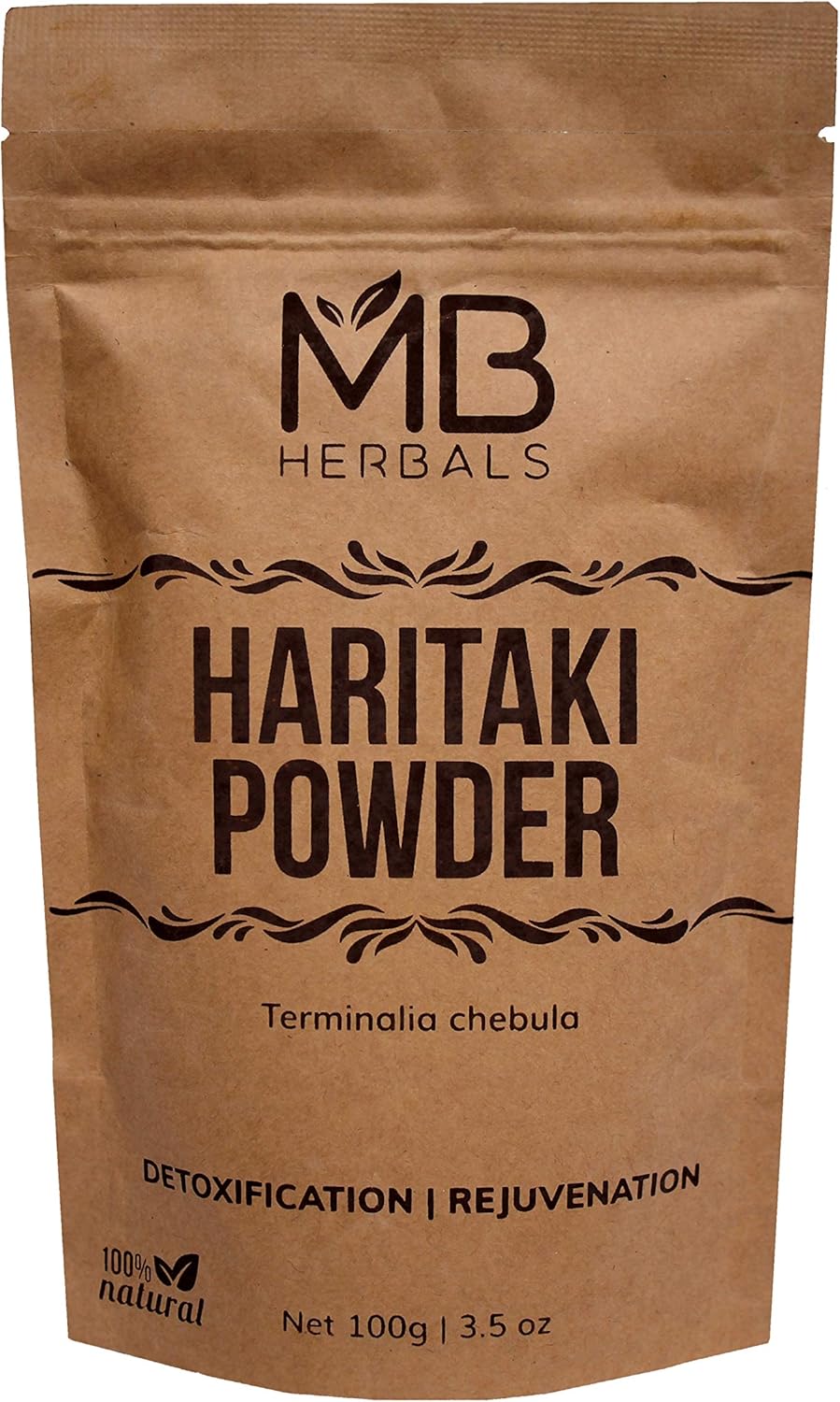 Organic Haritaki Powder 3.5 oz | 100g Inknut Powder | Terminalia Chebula | Chebulic Myrobalan | No Additives