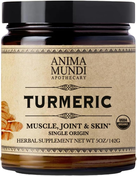 Organic Heirloom Turmeric Root Powder for Skin, Muscles & Joints - Golden Turmeric Extract (4oz)