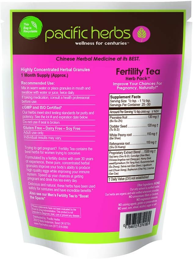 Organic Herbal Fertility Tea Extract for Natural Conception Boost