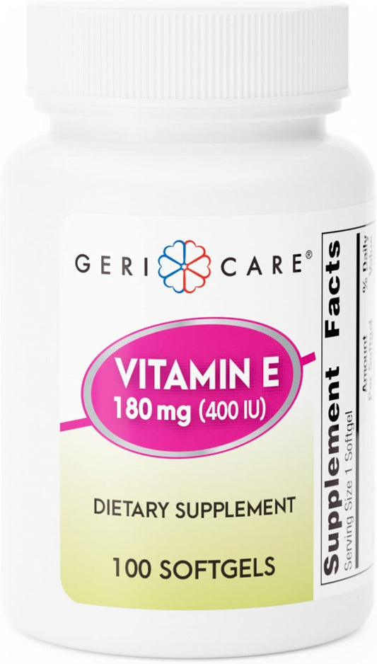 Organic High-Potency Vitamin E Capsules - 400 IU for Skin & Immune Support, 100 Count - Women and Men - Alternative to Nature Bounty & Solgar