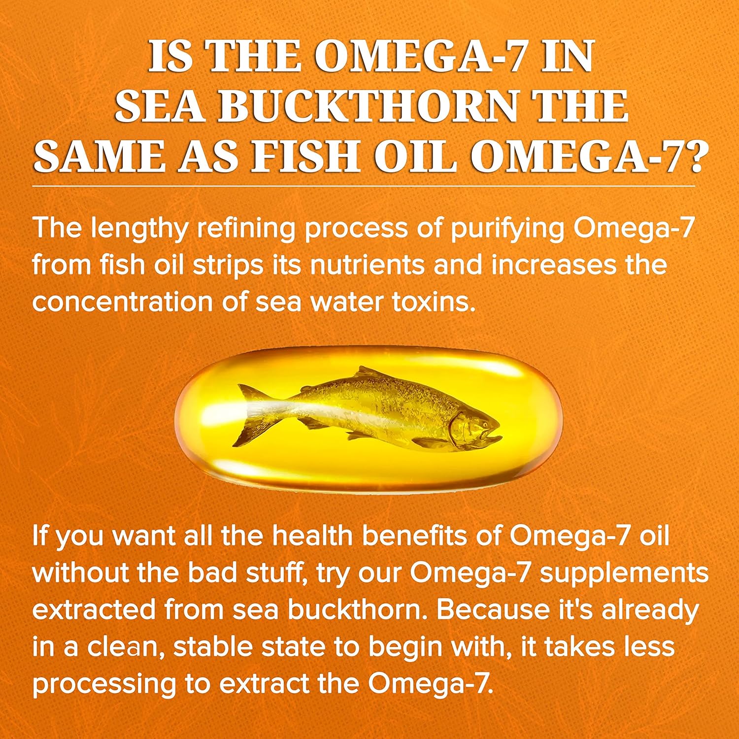 Organic Himalayan Sea Buckthorn Oil Softgels for Skin, Hair & Nails (60ct) - Omega-7 Supplement for Dryness - 30 Day Supply