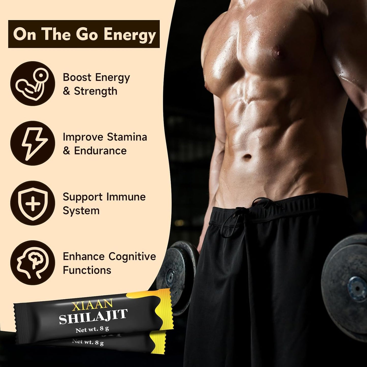 Organic Himalayan Shilajit Honey Sticks with 85+ Trace Minerals - Energy Boost & Immune Support for Men & Women - 30 Sticks