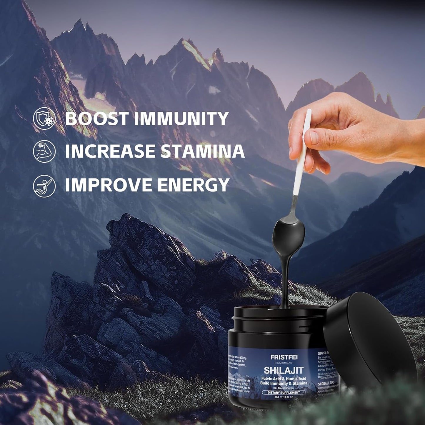 Organic Himalayan Shilajit Resin - 100% Pure for Men & Women | Rich in Fulvic Acid & 85+ Trace Minerals | Shilajit Pure Himalayan Organic Extract