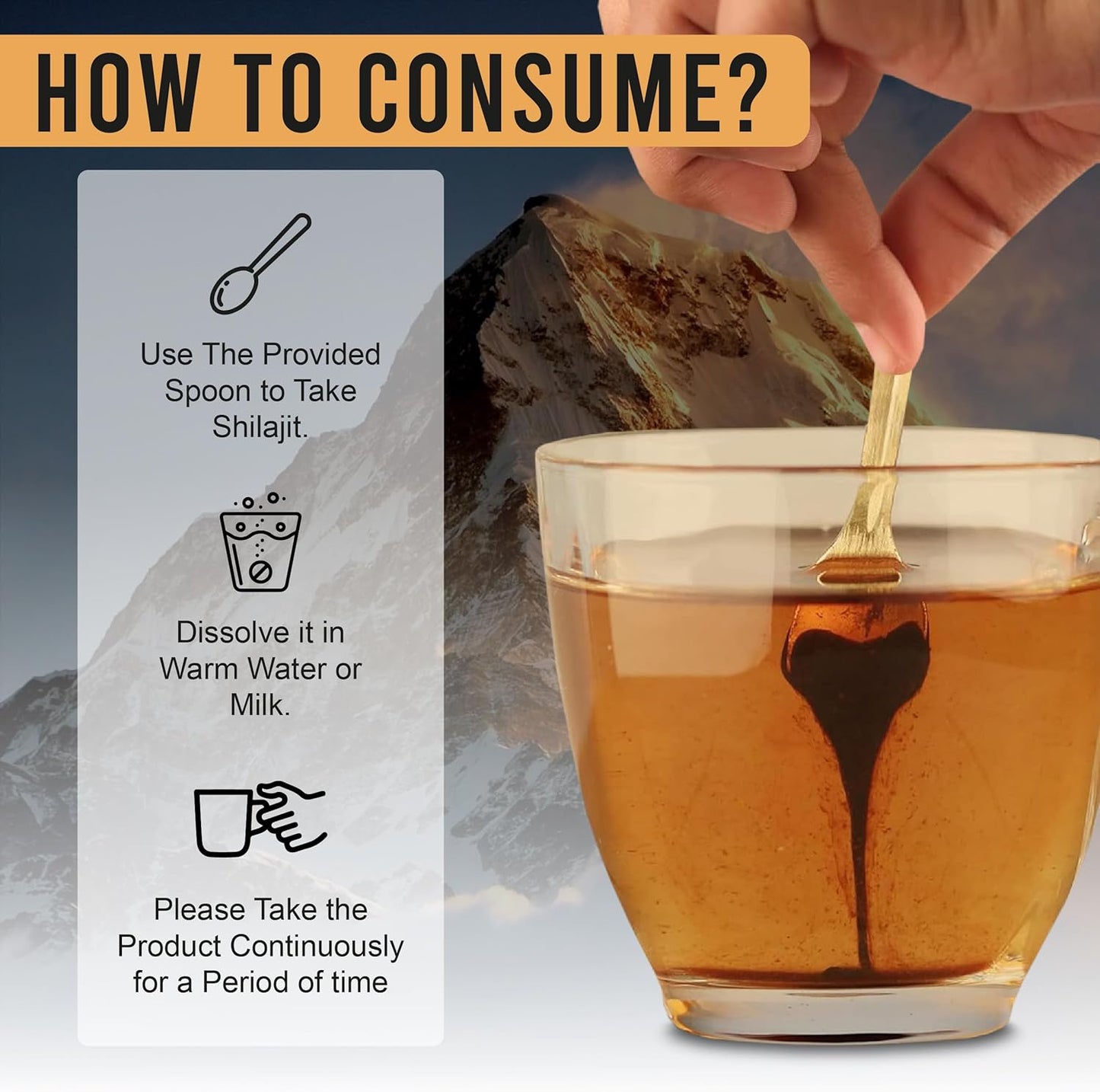 Organic Himalayan Shilajit Resin - Energy Boost & Immune Support - 85+ Trace Minerals - Lab Tested - 30g