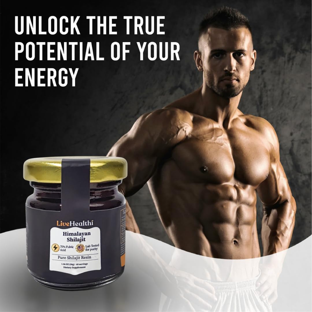 Organic Himalayan Shilajit Resin - Energy Boost & Immune Support - 85+ Trace Minerals - Lab Tested - 30g