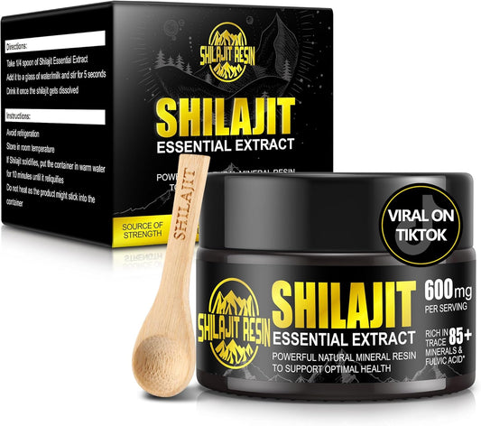 Organic Himalayan Shilajit Resin - Gold Grade 100% Pure Shilajit with 85+ Trace Minerals & Fulvic Acid for Focus & Energy - 50g - BoostGo Australia