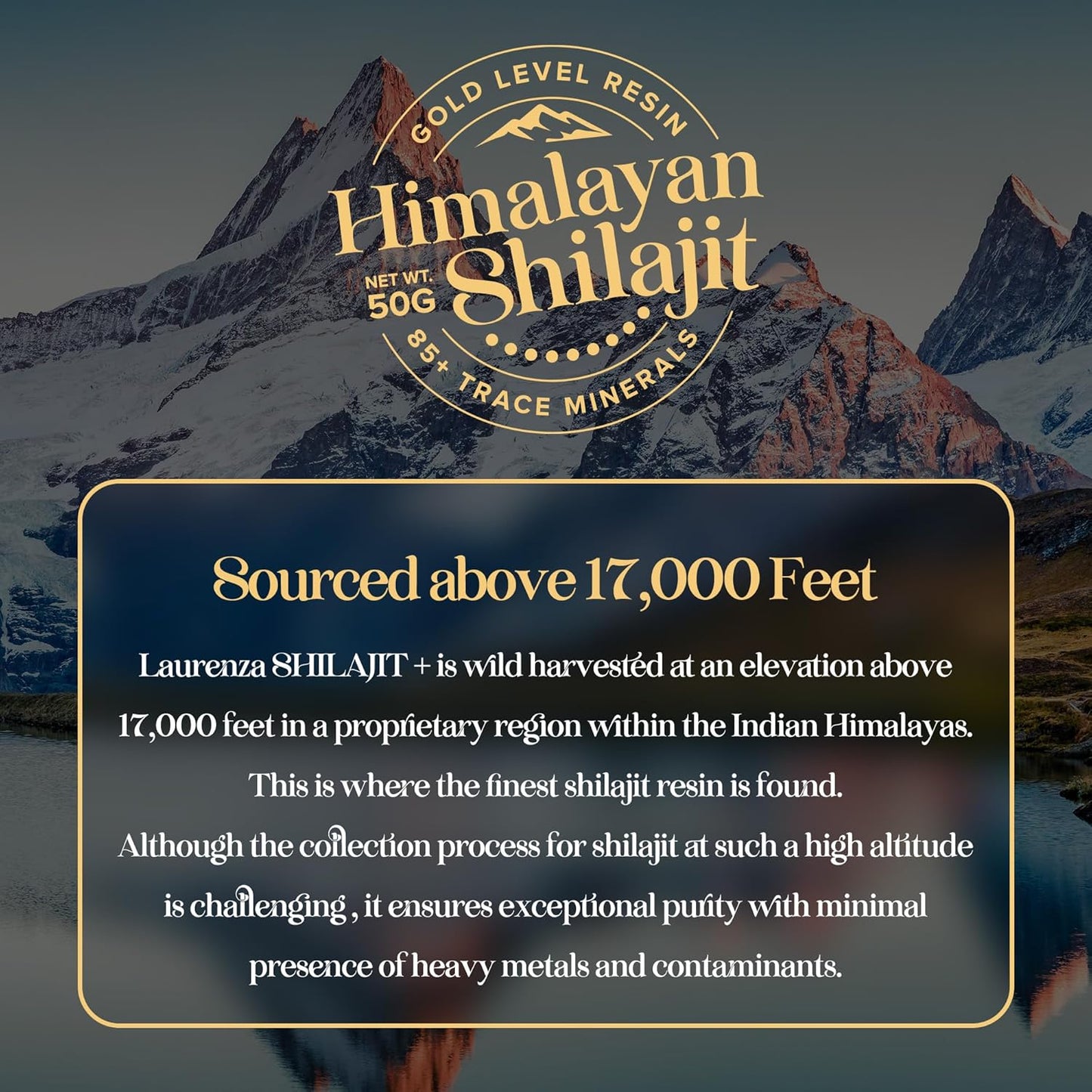 Organic Himalayan Shilajit Resin - High Potency 800mg Supplement with 85+ Trace Minerals & Fulvic Acid for Natural Energy & Immune Support